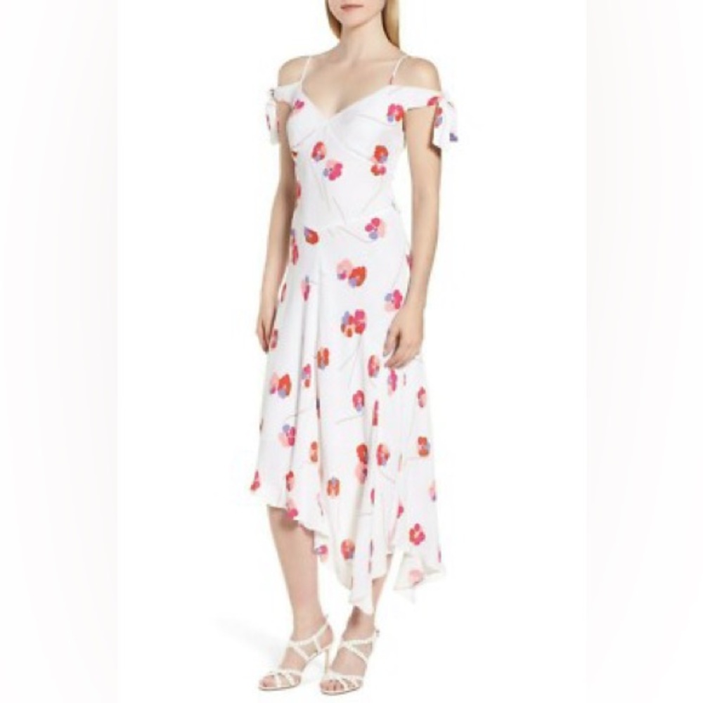 Lewit Floral Cold Shoulder Dress – Size 8